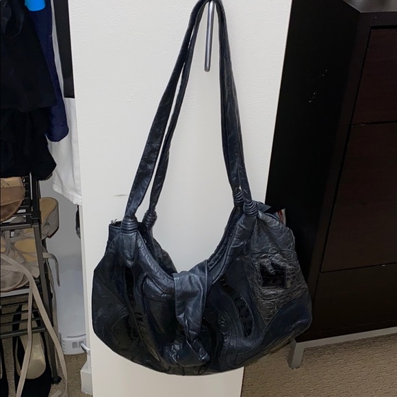 Hobo bag vintage black shoulder bag - Picture 5 of 14